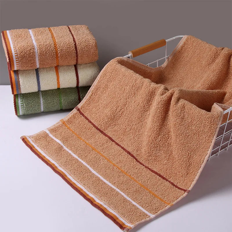 Towels Pure Cotton Thickened Kitchen Bath High Grade Household Hotel Gift Towels Absorb Water Color Washing Face  Fiber Towels