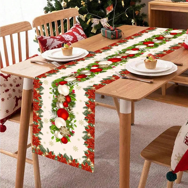 Christmas Table Runner Merry Christmas Decoration For Home Xmas Table Decor 2025 Navidad Notal Noel Ornament Happy New Year 2026