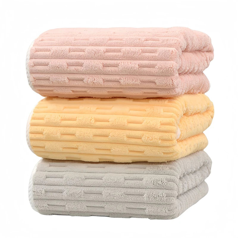 Towel bath towel two sets of soft absorbent bath with adult wrap thickened quick dry coral velvet for home