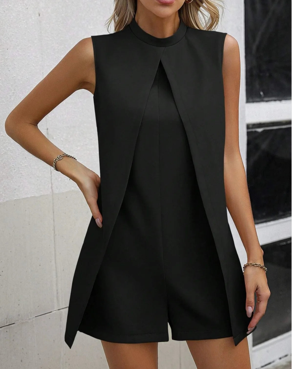 Summer Jumpsuit Women Fashion Solid O Neck Sleeveless Chic Playsuit Elegant Clothes Female Casual Jumpsuits playsuit