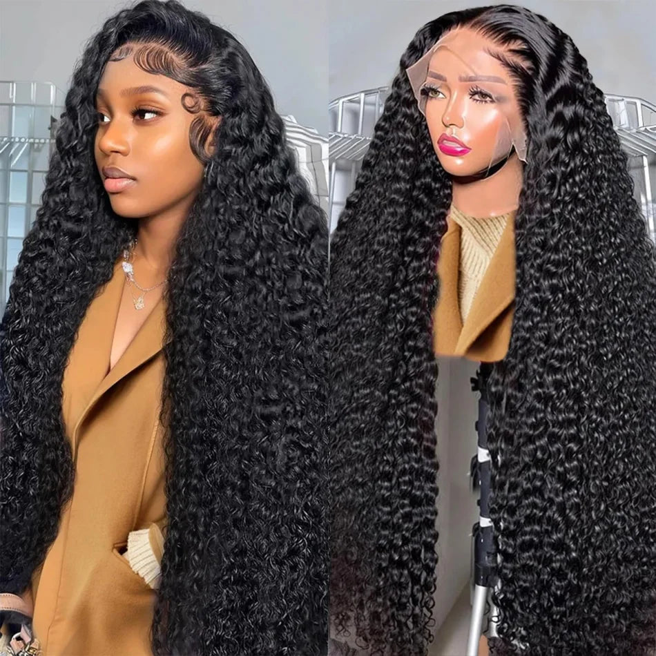 30 Inch Deep Wave Lace Frontal Wig 13X6 Hd Curly Brazilian Human Hair Lace Front Wigs For Women Water Wave Pre Plucked Lace Wigs