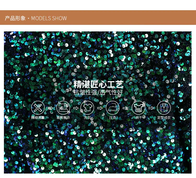 Men Prom Suit Child Solid Discoloration Sequins Gown Boy Catwalk Piano Performance Little Host Suit Perform Suits