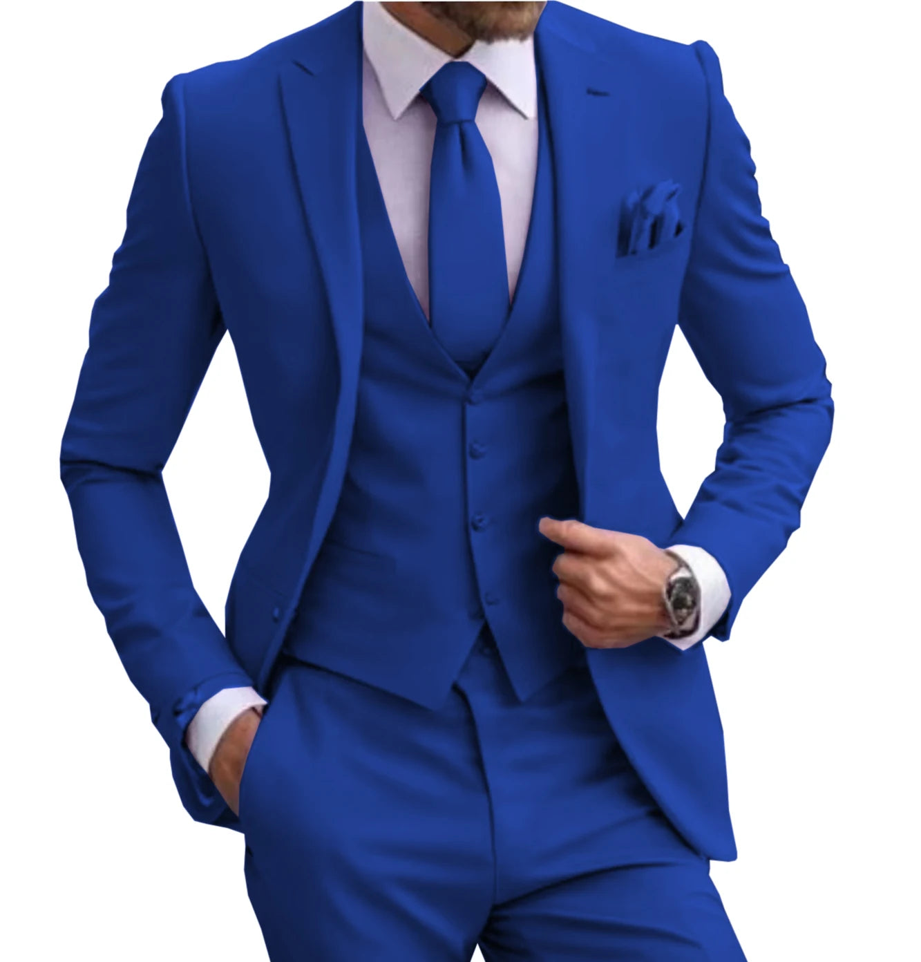 Suits for Men Lilac Stylish 3 Piece Classic Tuxedos Blazer Vest Pants Formal Elegant Male Wedding Groomsman Bespoke