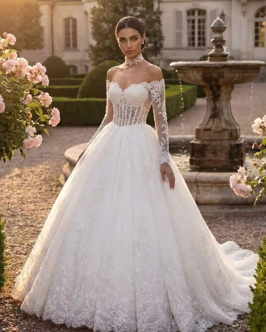 Wedding Dresses Women's Tulle Lace Appliques Bridal Gowns Long Sleeve свадебное платье Vestidos De Novia 2026