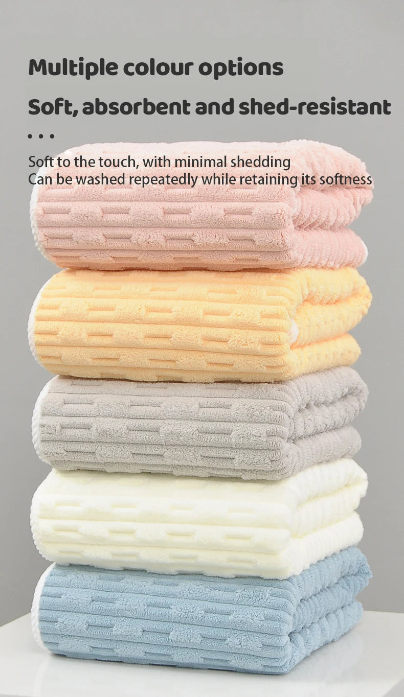 Towel bath towel two sets of soft absorbent bath with adult wrap thickened quick dry coral velvet for home