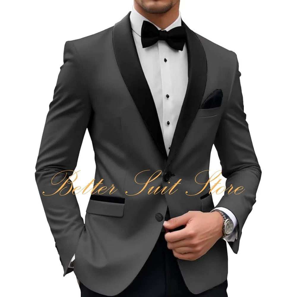Mens Suits Slim Fit Suits for Men 2 Piece Tuxedo Wedding Prom Suit Formal Business Fashion Men's Suits
