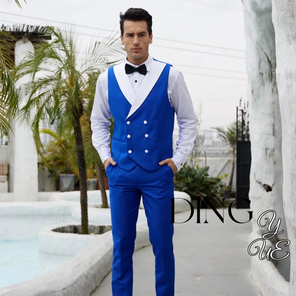 Men 3 Piece Suit Mens Tuxedo Suit for Men Slim Fit Suits One Button Shawl Lapel Wedding Suit Tuxedos trajes para hombre
