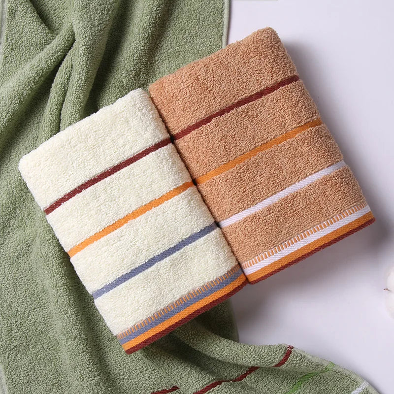 Towels Pure Cotton Thickened Kitchen Bath High Grade Household Hotel Gift Towels Absorb Water Color Washing Face  Fiber Towels
