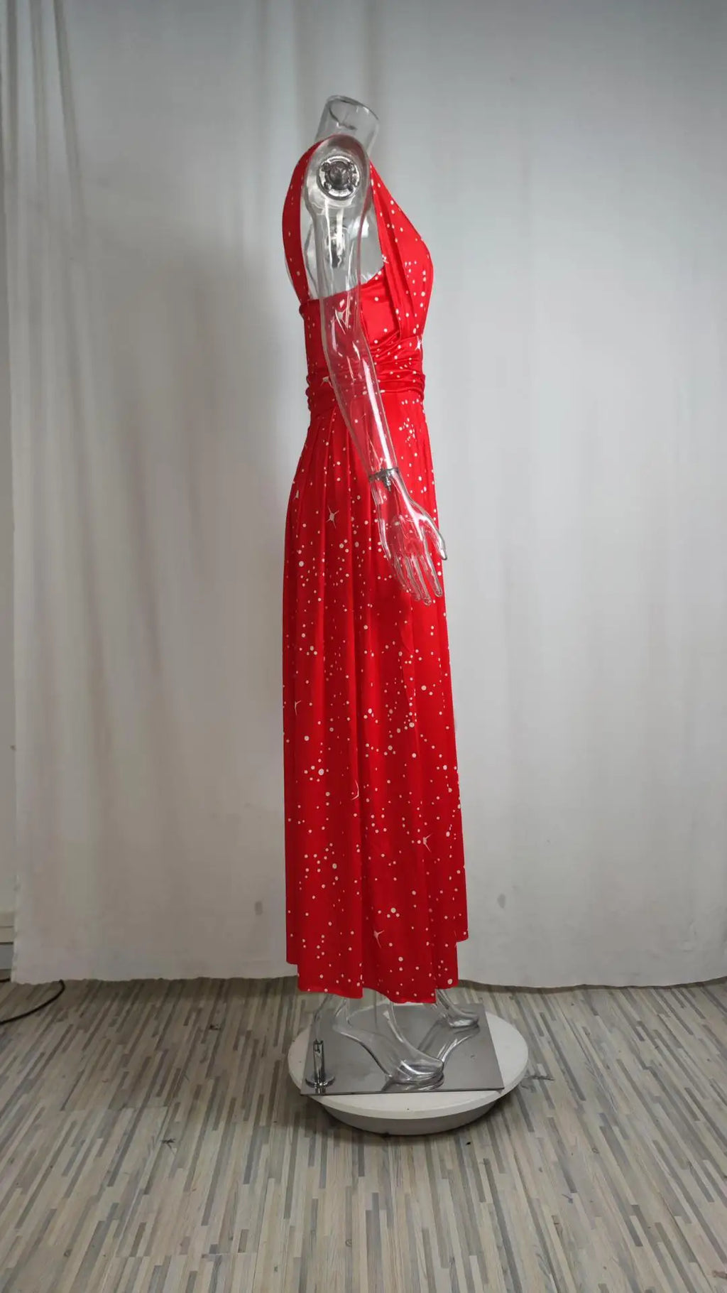Women's Elegant One Shoulder Glitter Sparkle High Slit Maxi Dress Formal Evening Gown Boho Beach Party Dress