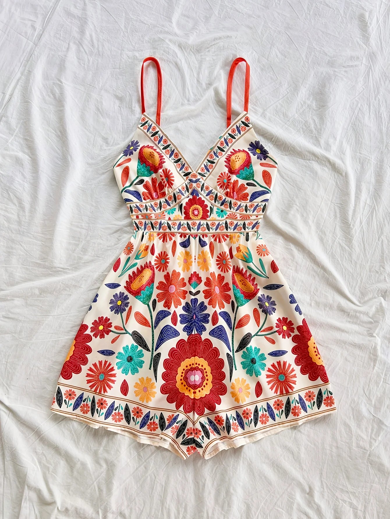Women's vacation jumpsuit Bohemian summer jumpsuit Women's summer jumpsuit print Women's casual summer jumpsuit New Year party W