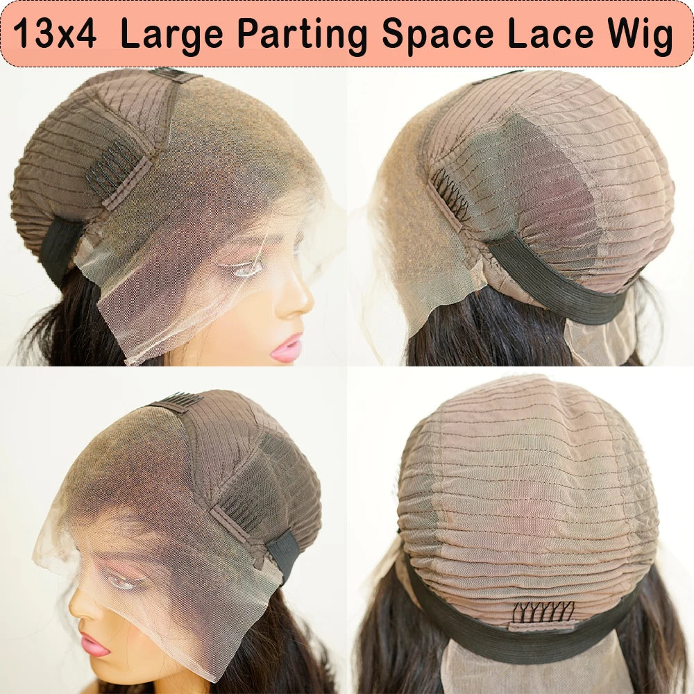 Lagos Hairline Bob Wig Human Hair Bone Straight Short Brown Colored 13x4 Lace Frontal Glueless Wigs Human Hair Ready To Wear