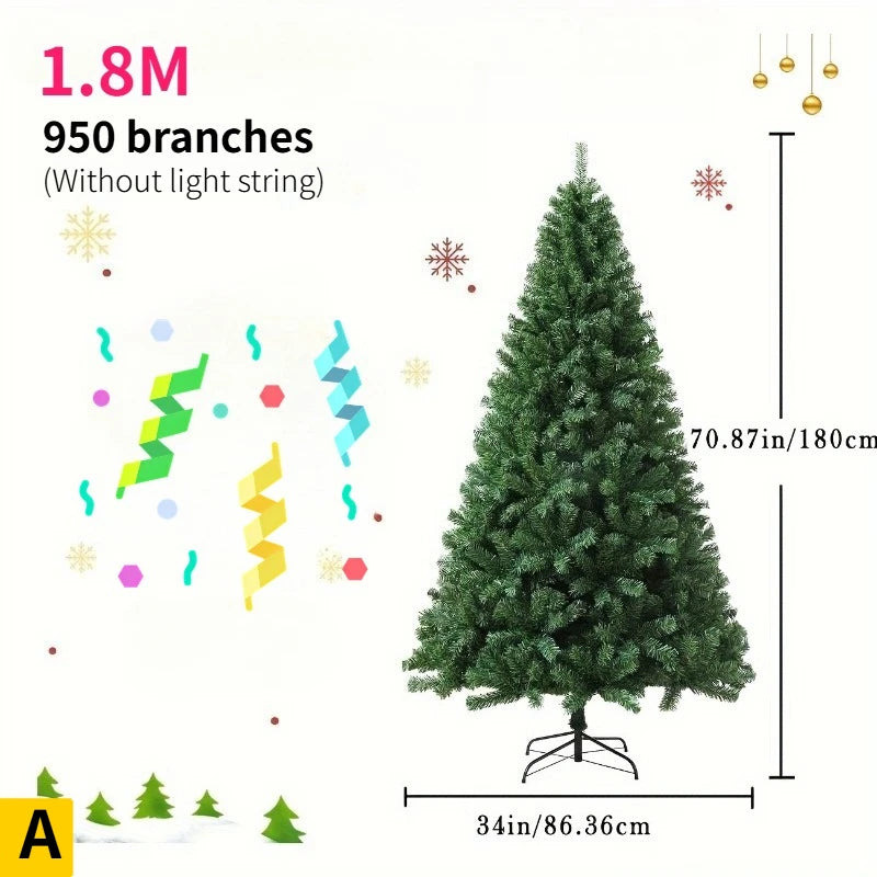 1.8 Meter Christmas Tree with Light Home Decorations DIY Large Ornaments Set 950 Branches Super Encrypted Christmas Tree 2025