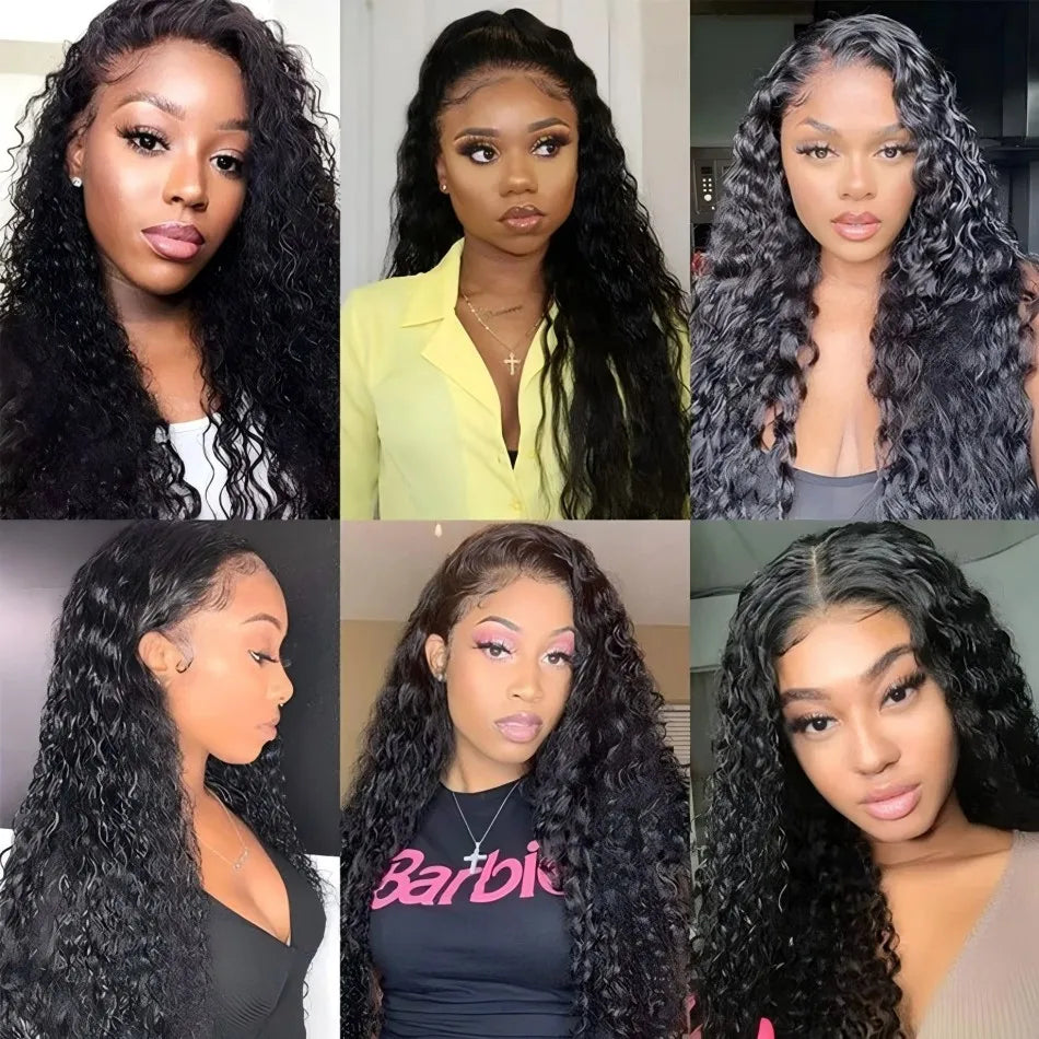 30 Inch Deep Wave Lace Frontal Wig 13X6 Hd Curly Brazilian Human Hair Lace Front Wigs For Women Water Wave Pre Plucked Lace Wigs