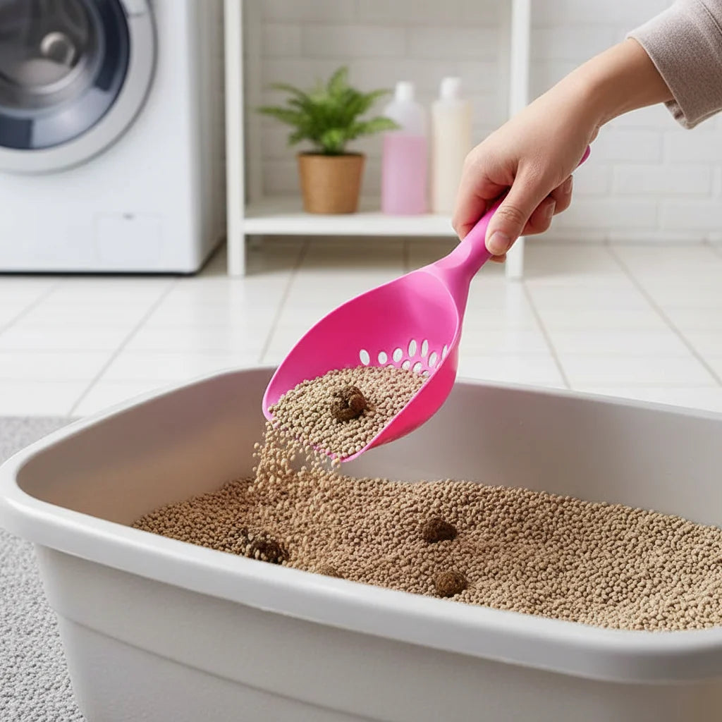 Large Cat Litter Scoop Long Handle Deep Shovel Pet Cleaning Tool for Cat Litter Box Easy Sifting Durable Pet Supplies