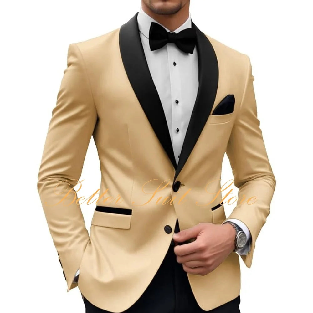 Mens Suits Slim Fit Suits for Men 2 Piece Tuxedo Wedding Prom Suit Formal Business Fashion Men's Suits