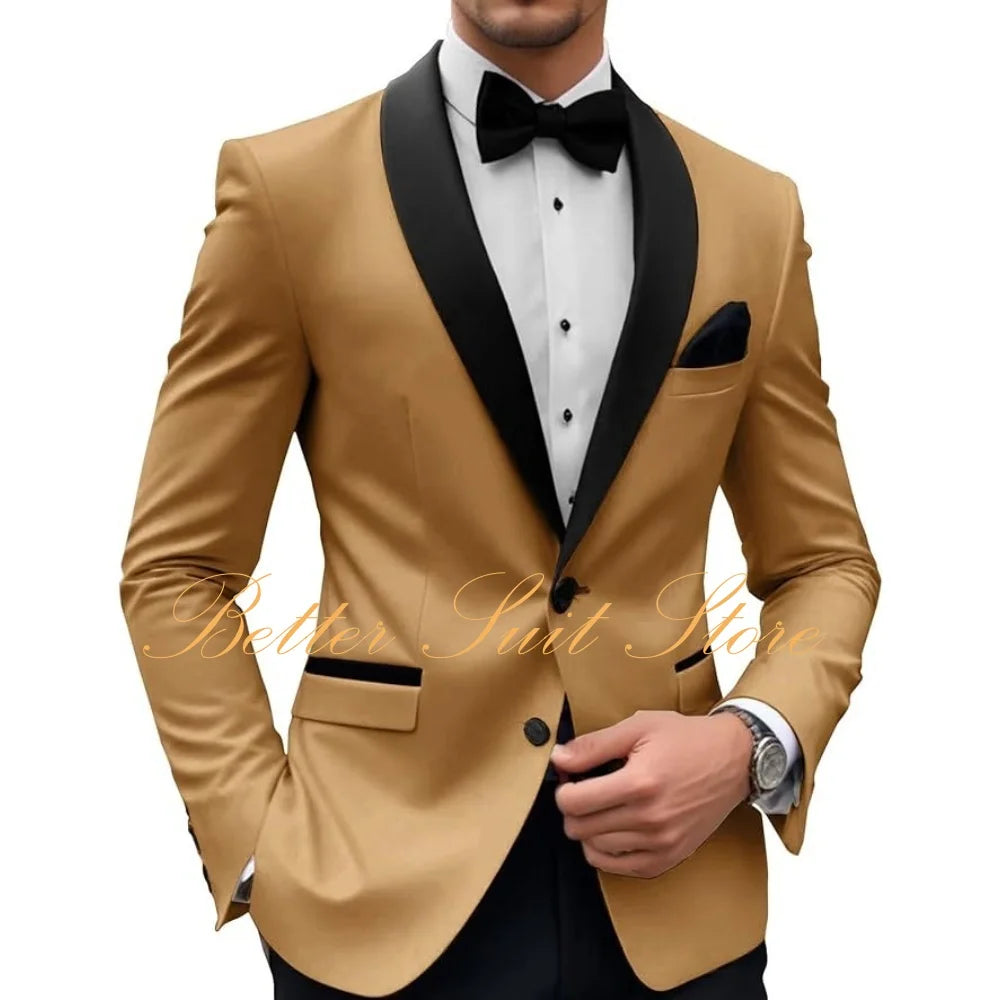 Mens Suits Slim Fit Suits for Men 2 Piece Tuxedo Wedding Prom Suit Formal Business Fashion Men's Suits