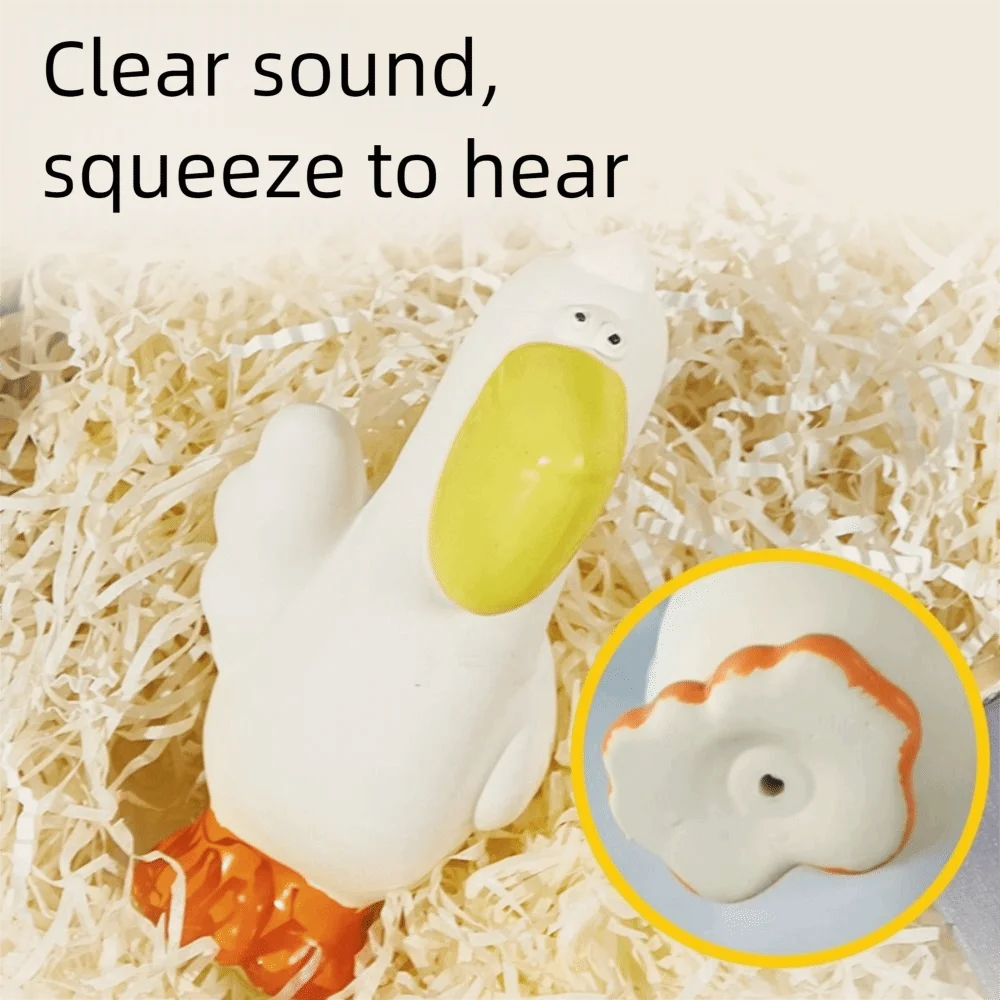 Pet Supplies Cartoon Pet Latex Toys Pelican Shape Washable Dog Chew Toys Bite Resistant Interactive Dog Toys Training