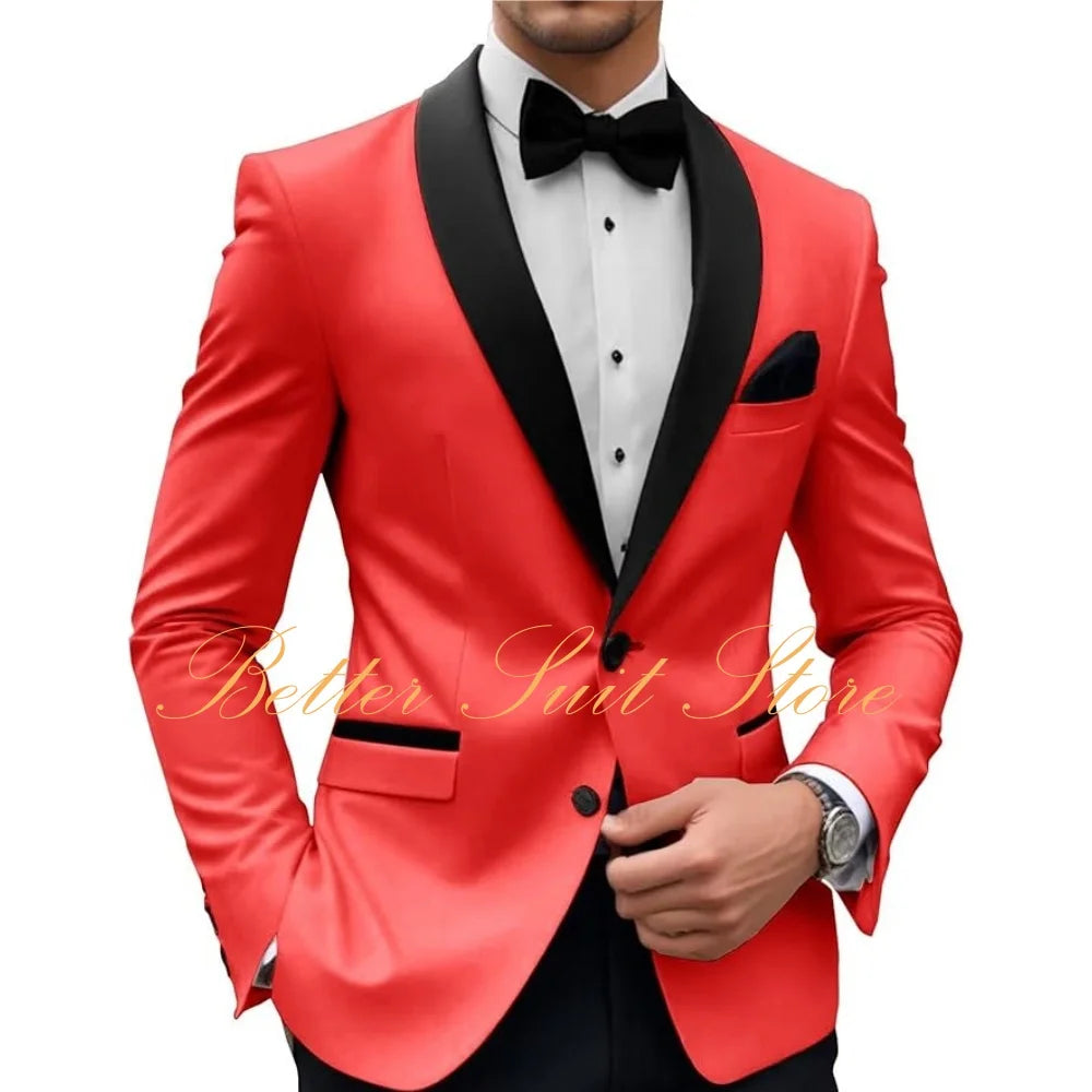 Mens Suits Slim Fit Suits for Men 2 Piece Tuxedo Wedding Prom Suit Formal Business Fashion Men's Suits