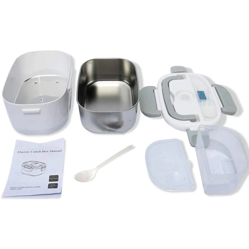 Electric Lunch Box Stainless Steel School Student Picnic 220V 110V 24V 12V Heating Food Warmer Heated Container Car EU US Plug