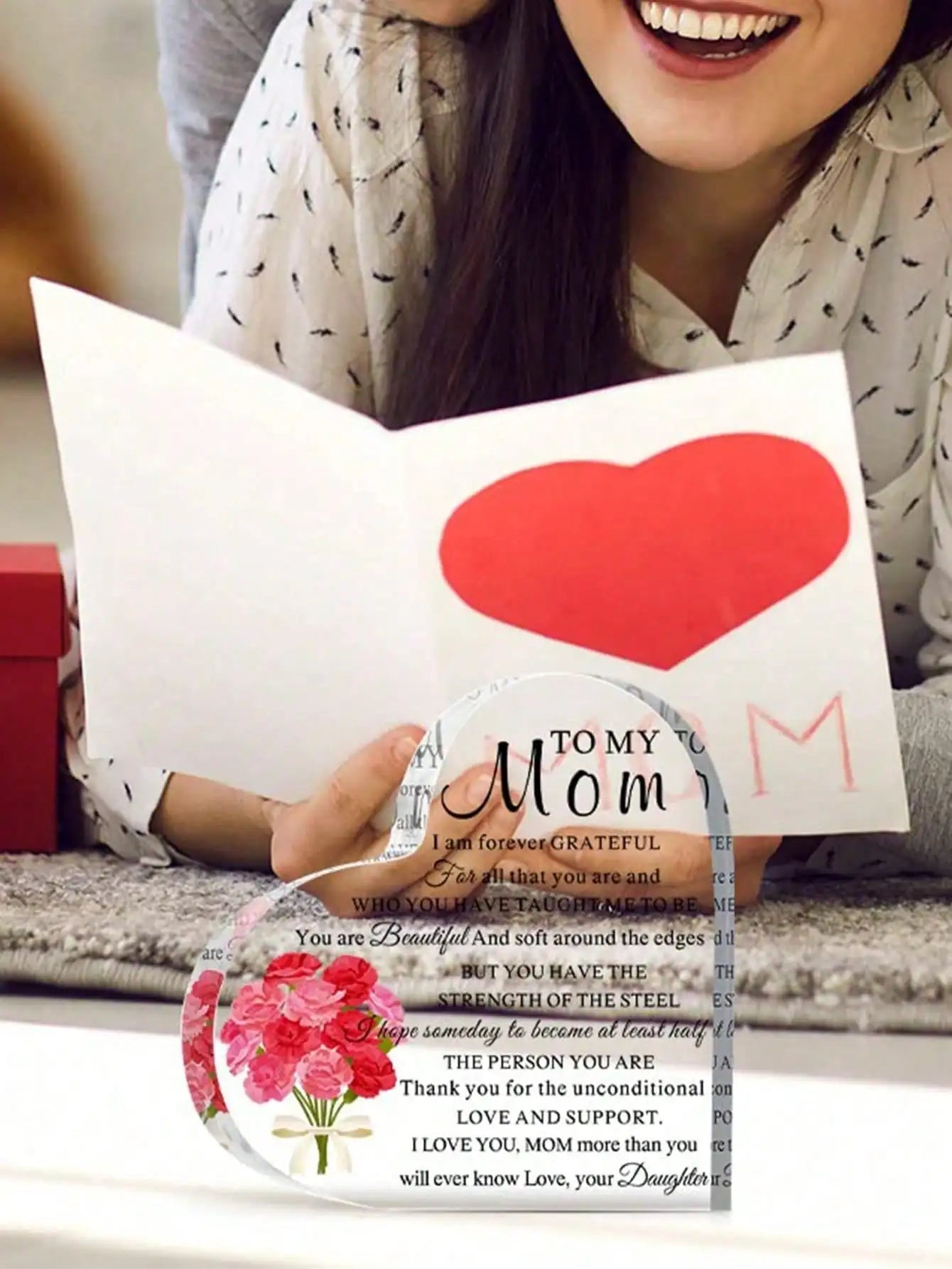1pc Decorative Crafts Acrylic Mother's Day Gift, Ideal Birthday Gift For Mom, Daughter, Son, And Anniversary Souvenir