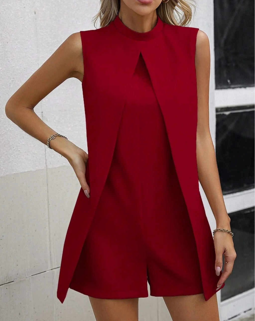 Summer Jumpsuit Women Fashion Solid O Neck Sleeveless Chic Playsuit Elegant Clothes Female Casual Jumpsuits playsuit