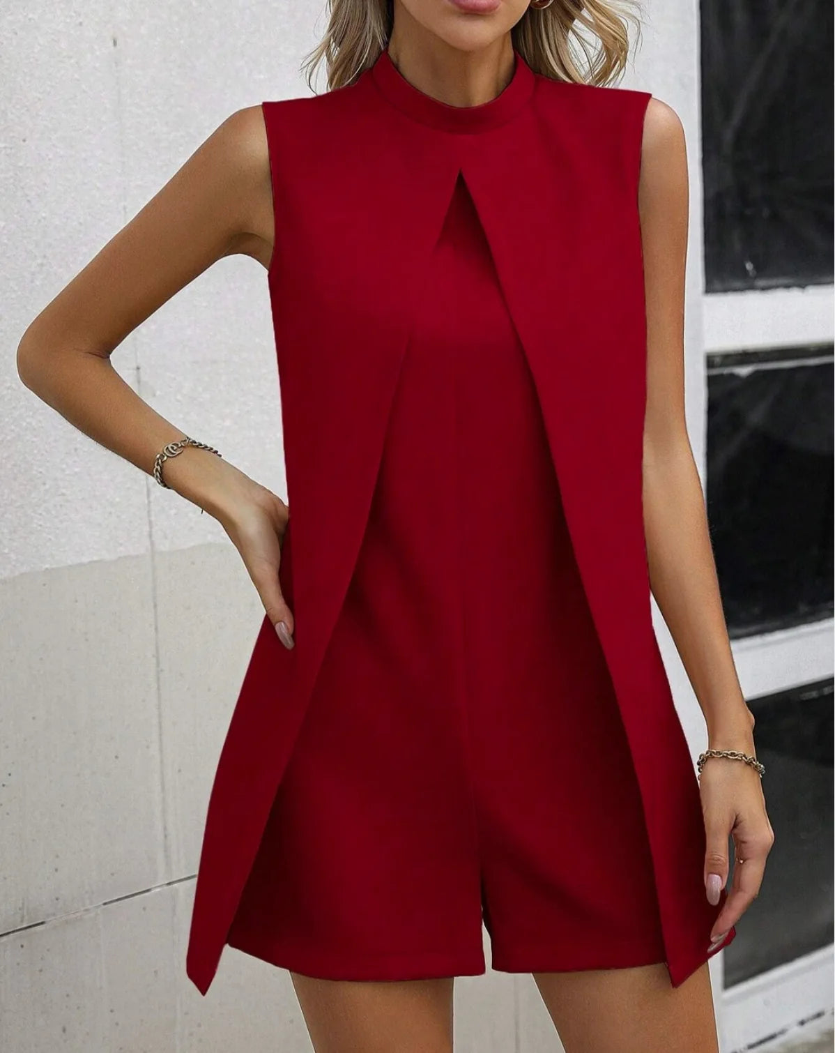 Summer Jumpsuit Women Fashion Solid O Neck Sleeveless Chic Playsuit Elegant Clothes Female Casual Jumpsuits playsuit