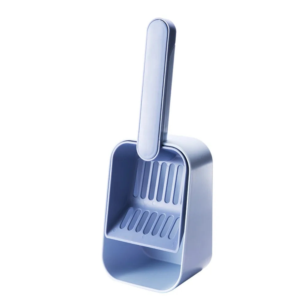 Large Capacity Cat Litter Scoop Plastic Fine Sifting Pet Poop Shovel with Storage Box Pets Litter Shovel Cat Litter Box Cleaning