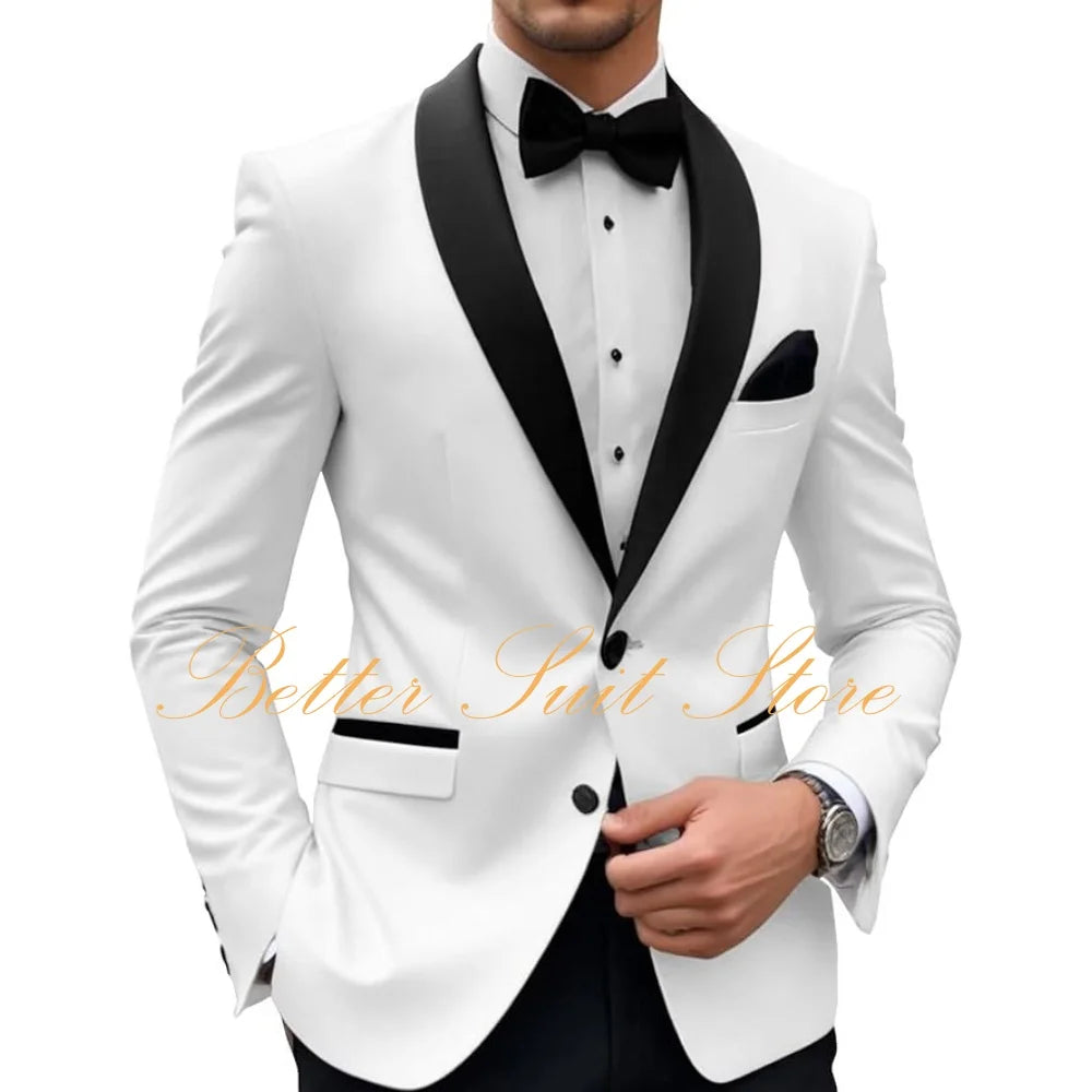 Mens Suits Slim Fit Suits for Men 2 Piece Tuxedo Wedding Prom Suit Formal Business Fashion Men's Suits