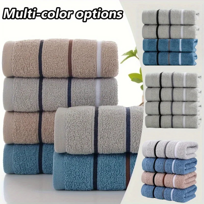 4 Set of Bath Towels，Soft and Absorbent Bath Towel，Suitable for bathroom shower、Gym、Sauna Room、Kitchen and Outdoor，Multi-color Q