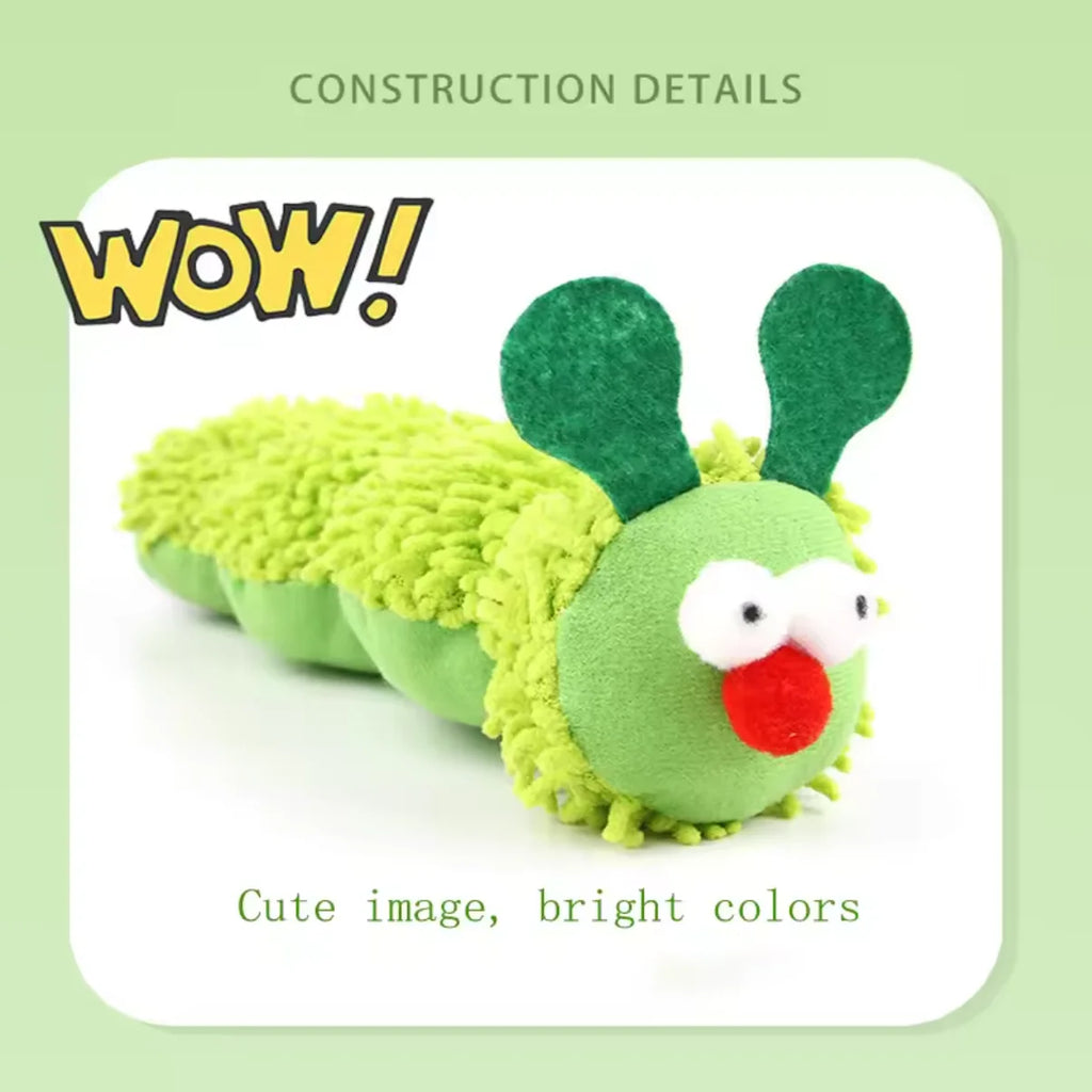 Pet Supplies Caterpillar Shaped Plush Cat Toy Contains Catnip Self Pleasure Boredom Relief Interactive Play