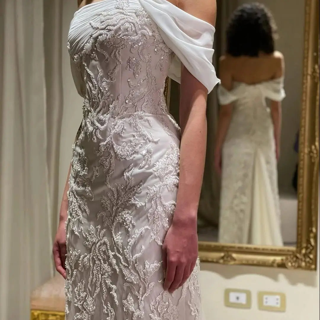 Dubai Saudi Women's Wedding Party attire Evening Dresses Strapless Sequins Backless Customized dresses in liquidation free ship