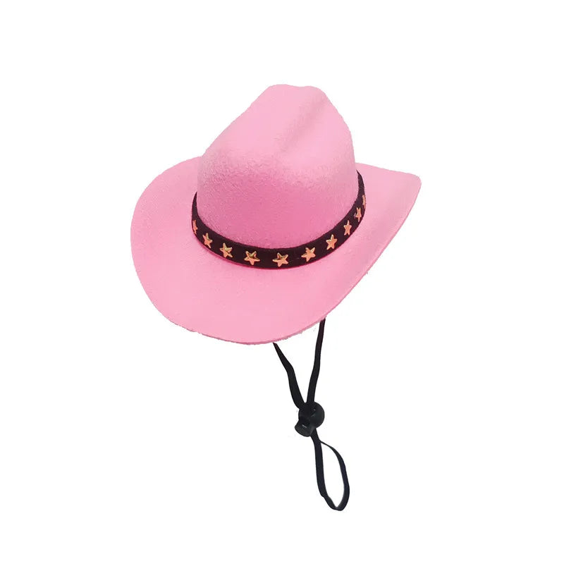 Pet Dog Hat Cowboy Hat Pet Supplies Adjustable Costume Top Hat Headwear Cat Hat Caps Sun Hats for Small Medium Dog