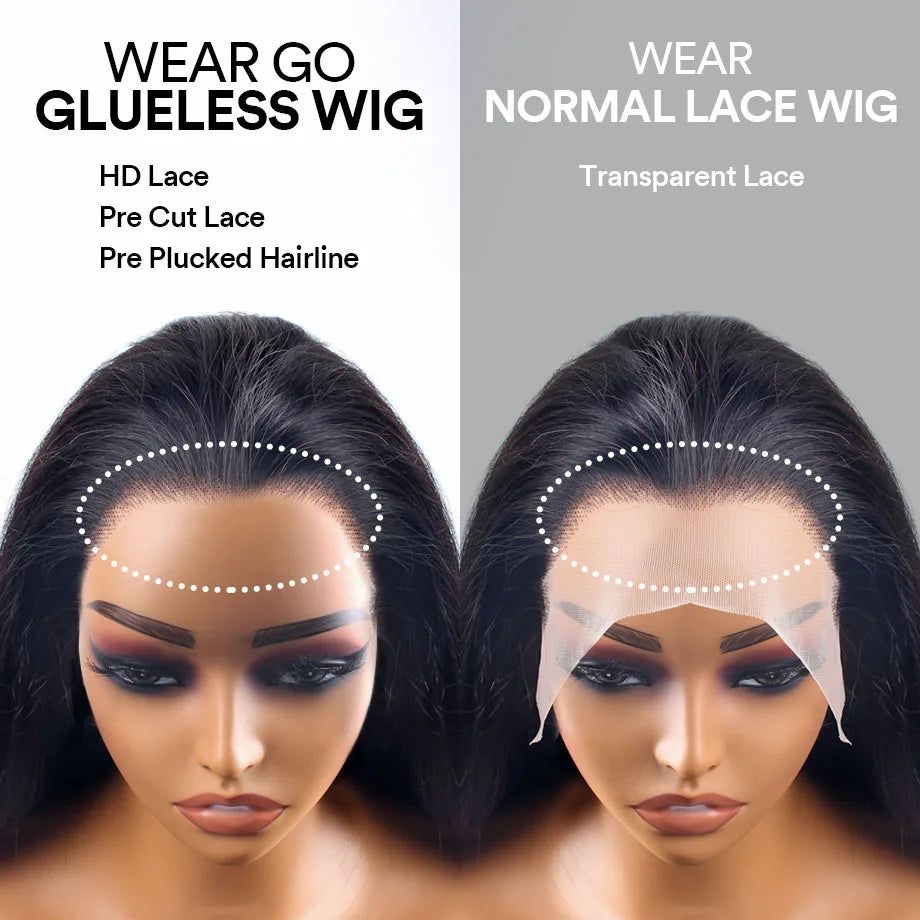 Straight Wear And Go Glueless Human Hair Wigs Pre Cut Pre Plucked Bleached Brazilian 4x4 5x5 Closure Lace Wigs For Black Women