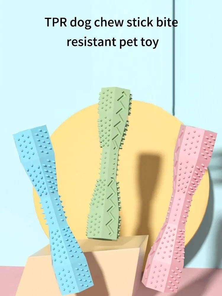 1PC Pet Supplies Dog Chew Toy Pet Chew Leaky Toy TPR Material Dog Toothbrush Grinding Teeth Cleaning Stick