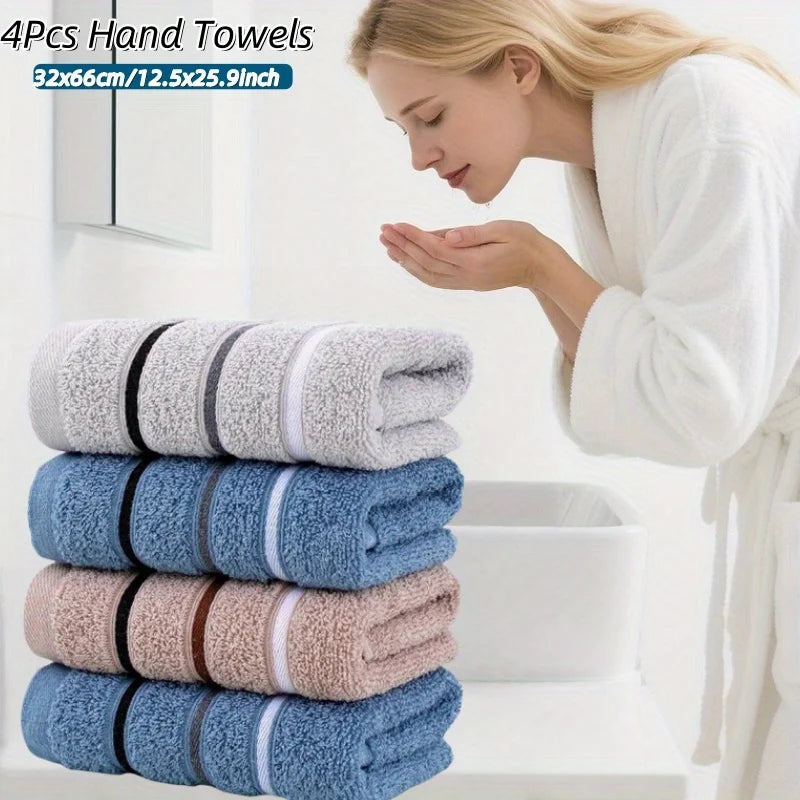 4 Set of Bath Towels，Soft and Absorbent Bath Towel，Suitable for bathroom shower、Gym、Sauna Room、Kitchen and Outdoor，Multi-color Q