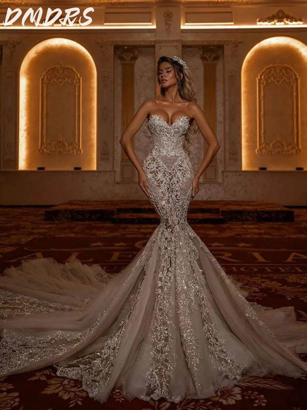 Sexy Sweetheart Wedding Dress 2026 Elegant Mermaid Bridal Gown Charming Lace Sleeveless Floor-length Gown Customized