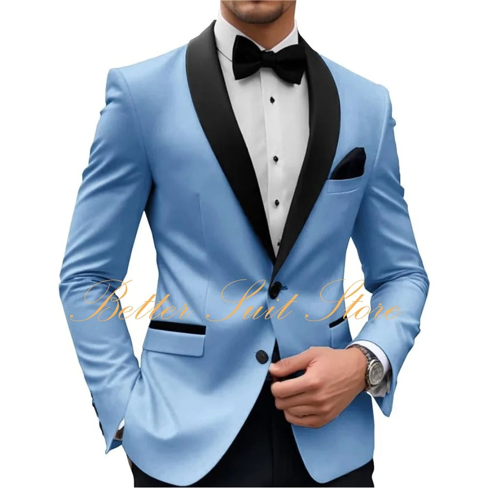 Mens Suits Slim Fit Suits for Men 2 Piece Tuxedo Wedding Prom Suit Formal Business Fashion Men's Suits