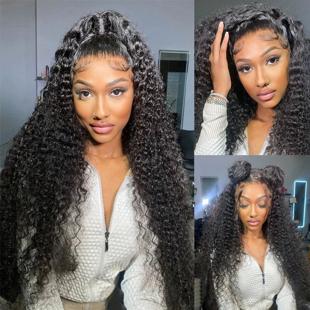 Curly Human Hair Wigs For Women Water Wave Lace Front Wig 13x4 13x6 Lace Frontal Deep Wave Wig 100% Human Hair Hd Lace Wigs