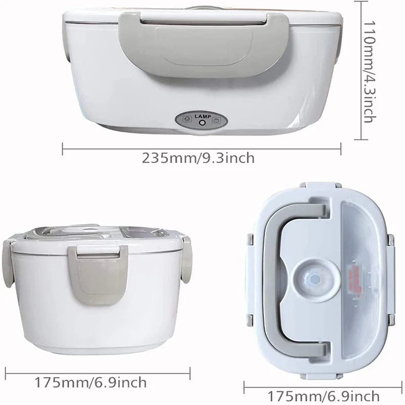 Electric Lunch Box Stainless Steel School Student Picnic 220V 110V 24V 12V Heating Food Warmer Heated Container Car EU US Plug
