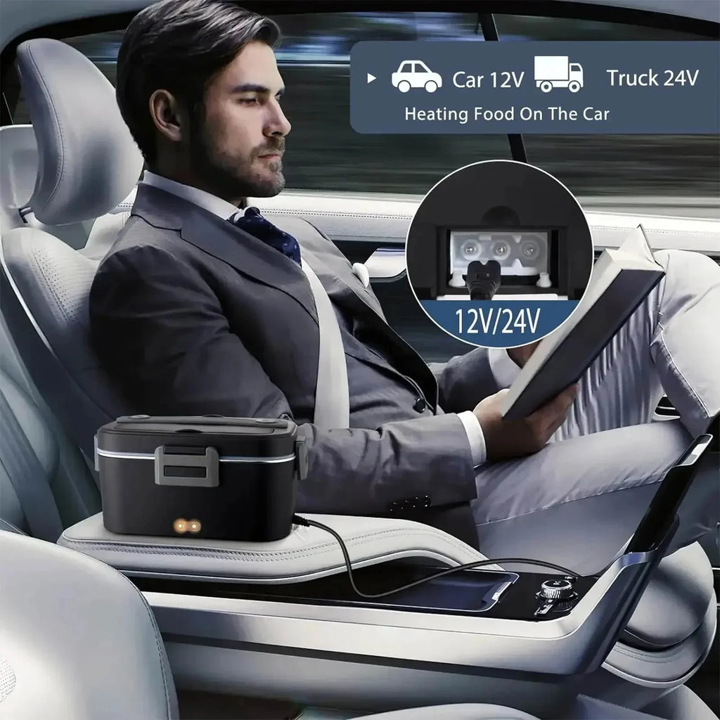 2 in 1 Portable Electric Lunch Box Lunch Box with Heating Function Household Appliances Food Box Electric Lunch Heating Portable