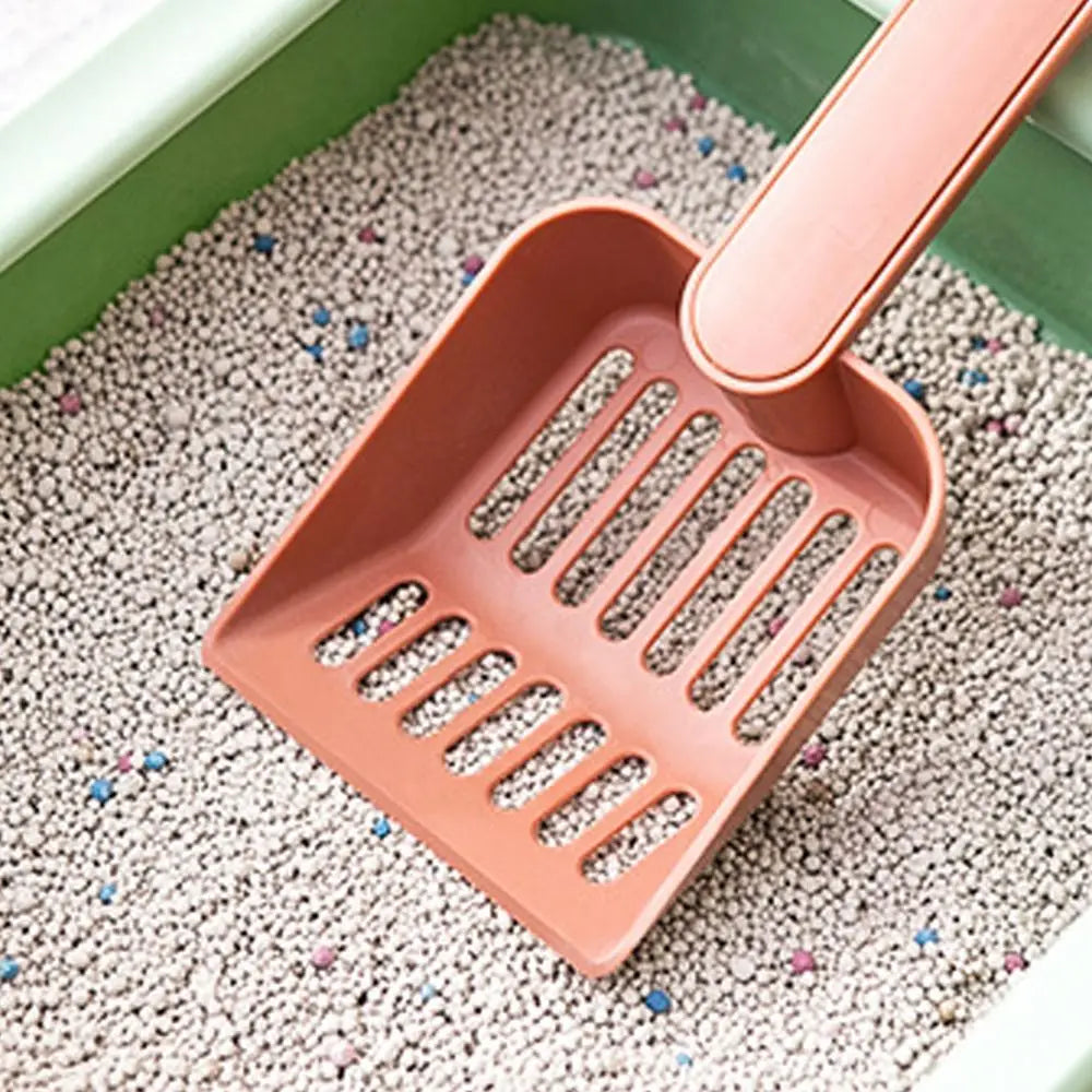 Large Capacity Cat Litter Scoop Plastic Fine Sifting Pet Poop Shovel with Storage Box Pets Litter Shovel Cat Litter Box Cleaning