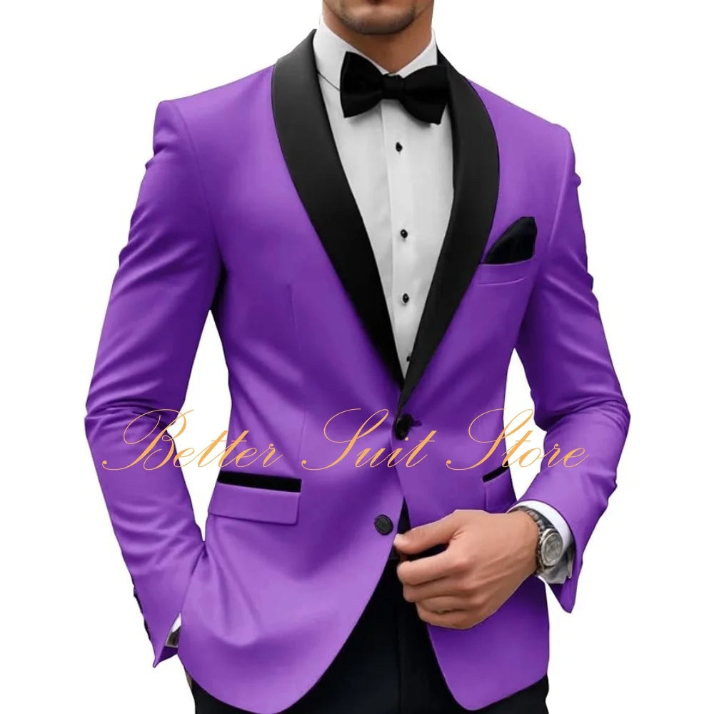 Mens Suits Slim Fit Suits for Men 2 Piece Tuxedo Wedding Prom Suit Formal Business Fashion Men's Suits