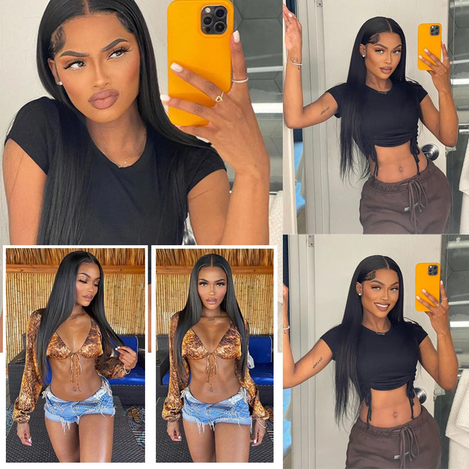 Sleek Colored Lace Human Hair Wigs For Women 99j Burgundy Red Colored Brazilian Hair Wigs 26 Inch Long T Part Lace Woman Wigs