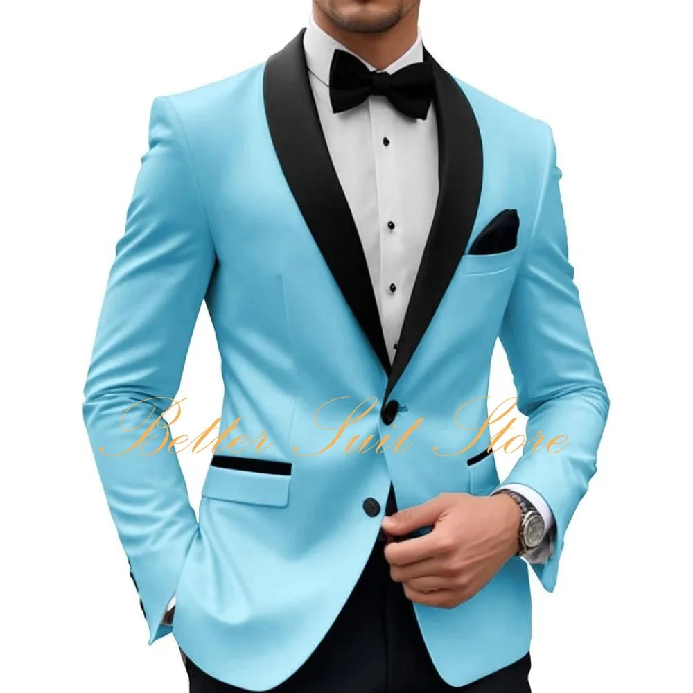 Mens Suits Slim Fit Suits for Men 2 Piece Tuxedo Wedding Prom Suit Formal Business Fashion Men's Suits