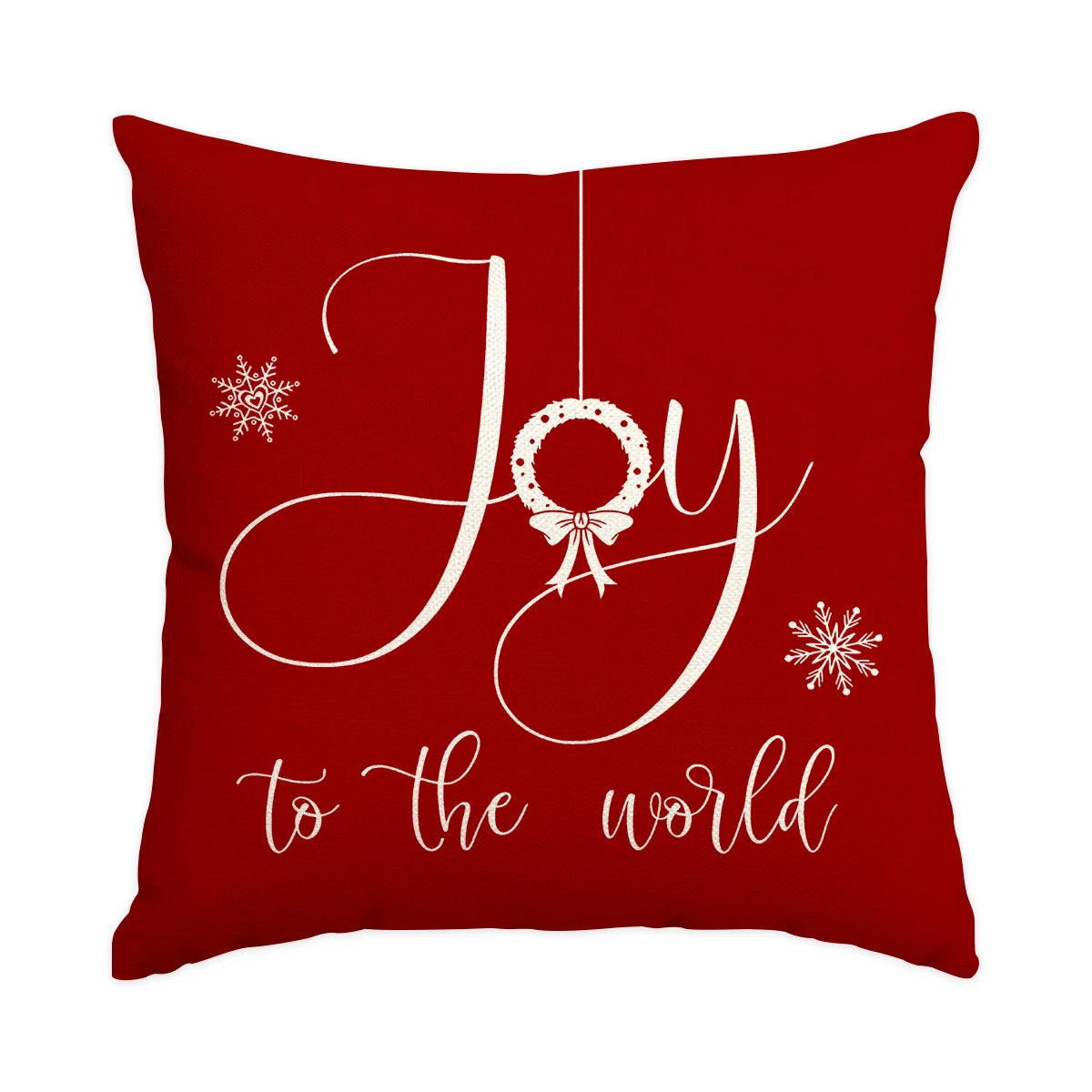 1/4pcs red Christmas pillowcase, bow Christmas wreath, Christmas plant design cushion cover, farmhouse Christmas decoration