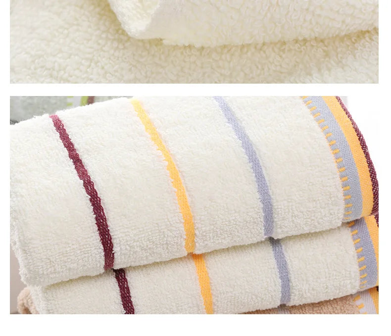 Towels Pure Cotton Thickened Kitchen Bath High Grade Household Hotel Gift Towels Absorb Water Color Washing Face  Fiber Towels