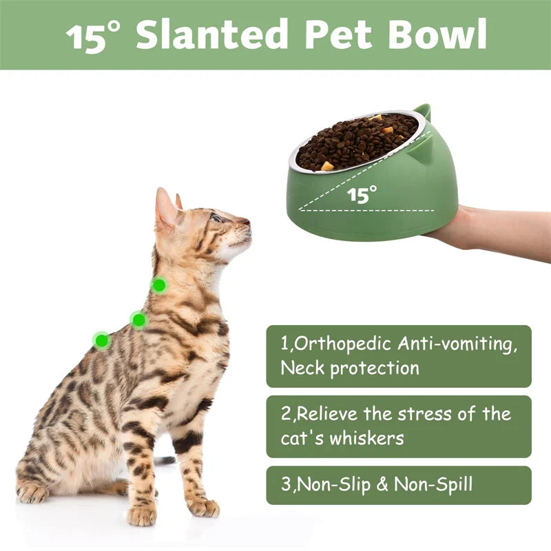 Pet Bowls Dog Food Water Feeder Stainless Steel Pet Drinking Dish Feeder Cat Puppy Feeding Supplies Small Dog Accessories