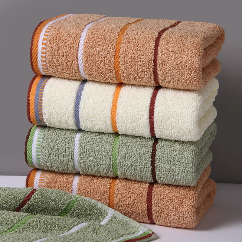 Towels Pure Cotton Thickened Kitchen Bath High Grade Household Hotel Gift Towels Absorb Water Color Washing Face  Fiber Towels