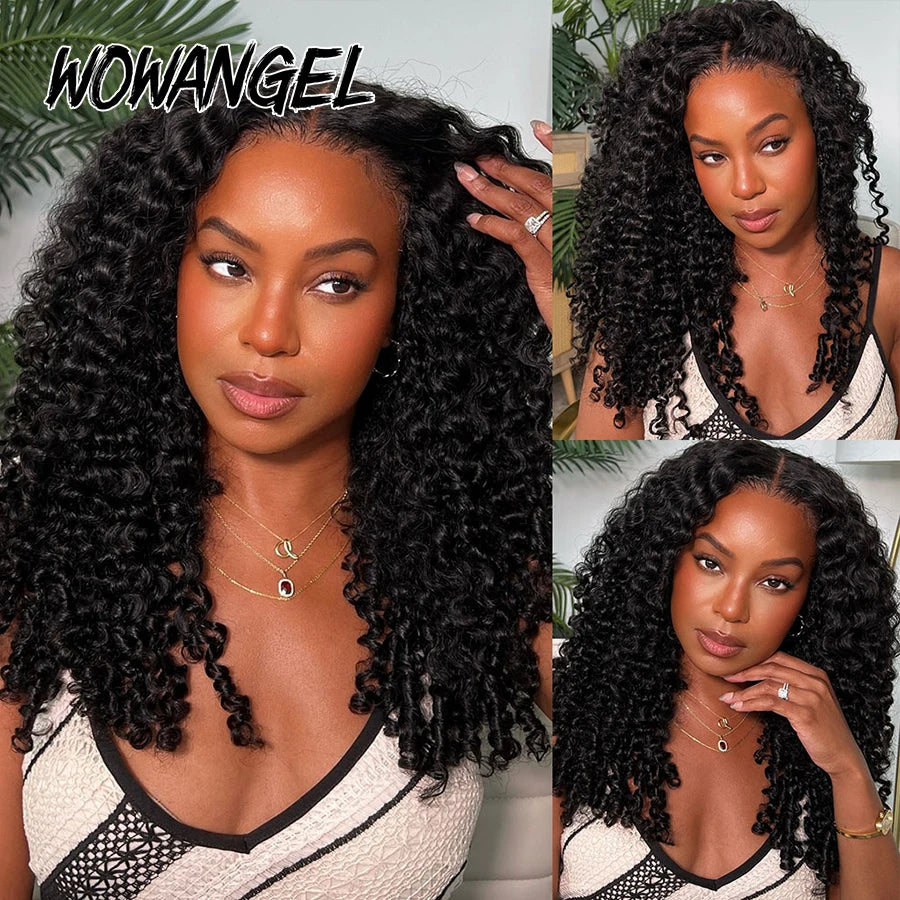 13x6 HD Lace Frontal Wigs Human Hair Burmese Curly Wig With Spiral End Pre Plucked Wet And Wavy HD Lace Front Human Hair Wigs