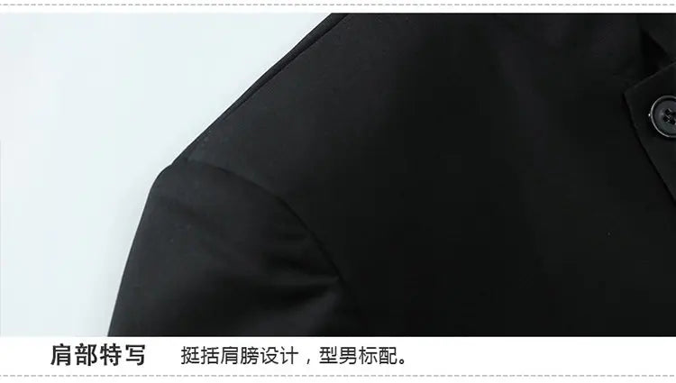 Men's suit for young and middle-aged business, casual, fashionable and stylish, stand-up collar single, Korean version of Zhongs